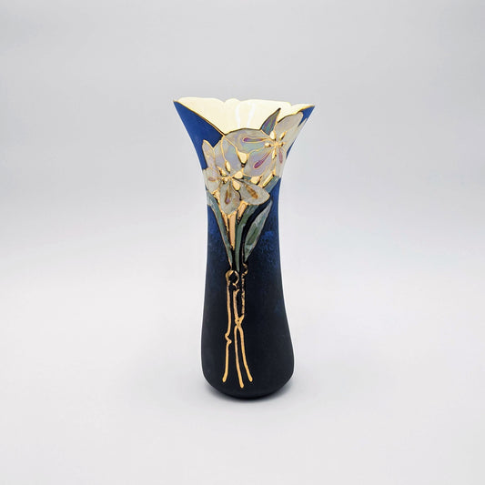 Small Slender Vase Blue Velvet