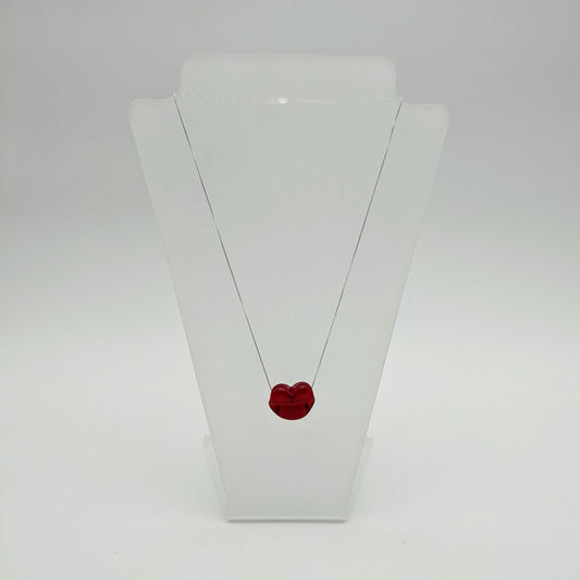 Glass Hot Lips Necklace