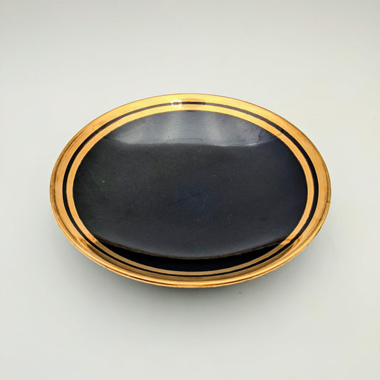 Medium Plate Indigo/gold