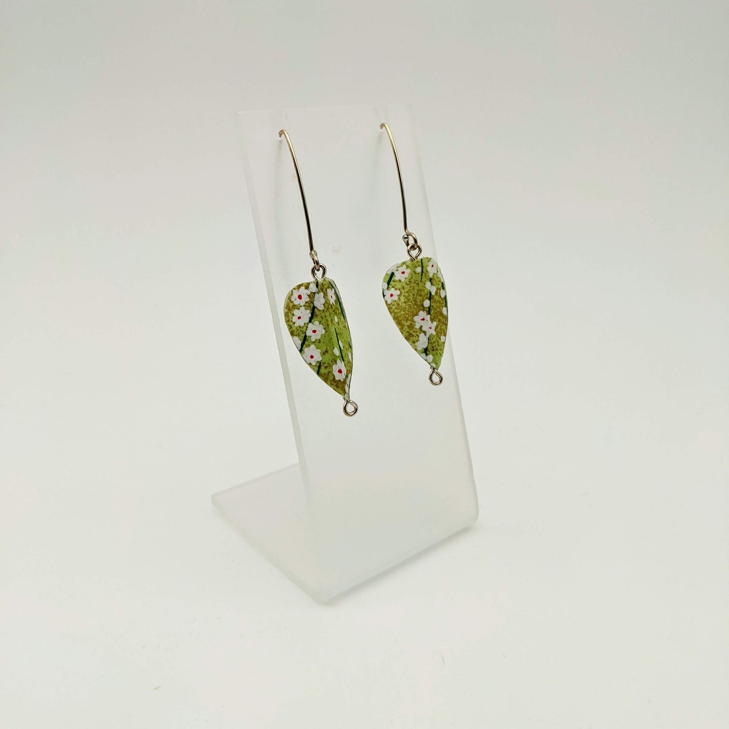 Chiyogami Pod Earrings 2021 Sterling Silver & Japanese Paper