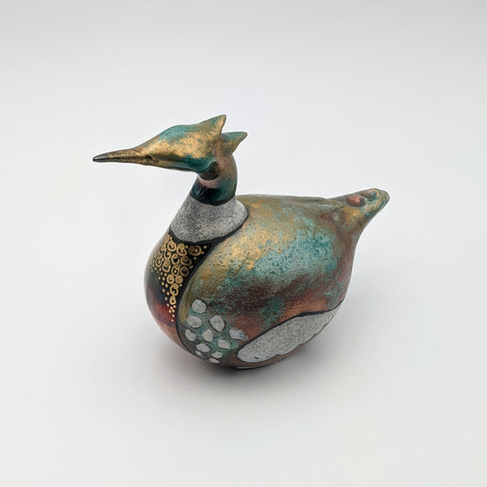 Raku Merganzer Duck