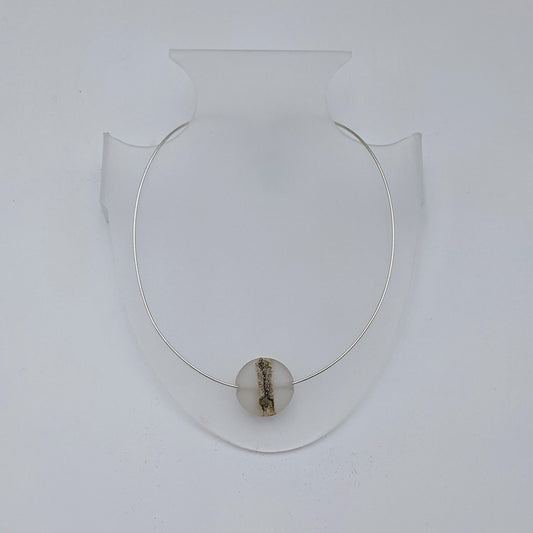 White Floating Lentil Necklace