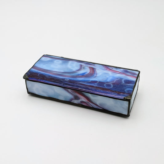 Rectangle Box with Purple Blue and Red