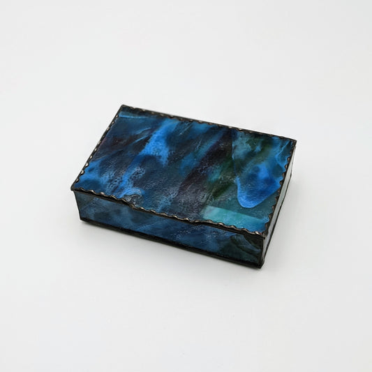 Rectangle Box - Dark Blue and Green