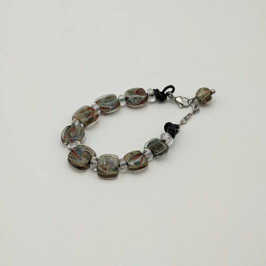 Lampwork Bracelet free formed beads