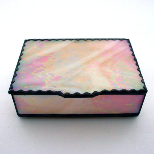 Stained Glass Box: Iridescent Pink