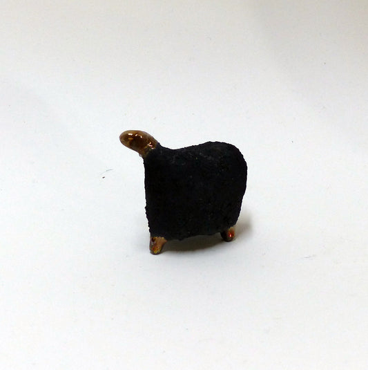 Black Miniature Raku Sheep